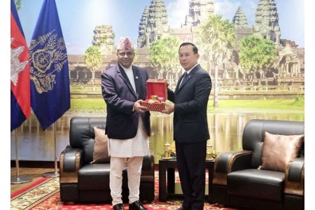 पर्यटनमन्त्री पाण्डे र कम्बोडियाली समकक्षीबीच भेटवार्ता