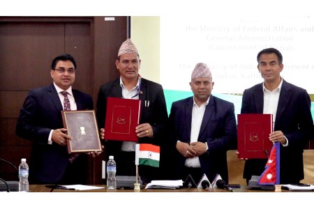 भारतीय दूताबासले १० वटा स्थानीय तहलाई सहयोग गर्ने, त्रिपक्षीय सम्झौता