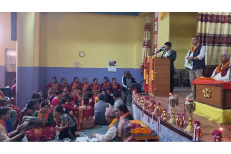 संस्थाका सदस्यहरूको सुख र शान्तिको लागि बागलुङमा पुराण अनुष्ठान
