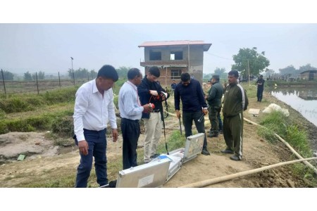 गाडी भासिएर हराएको स्थानमा खानी तथा भूगर्भ विभागको टोलीको अध्ययन सुरु