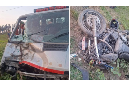 कैलालीमा हाईस र मोटरसाइकल ठोक्किँदा दुई जनाको मृत्यु