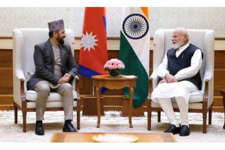 भारतीय प्रधानमन्त्री मोदी र रवि भेटवात, मोदीले भने– ‘वर्तमान सरकारसँग सहकार्य गर्न उत्सुक छौँ’