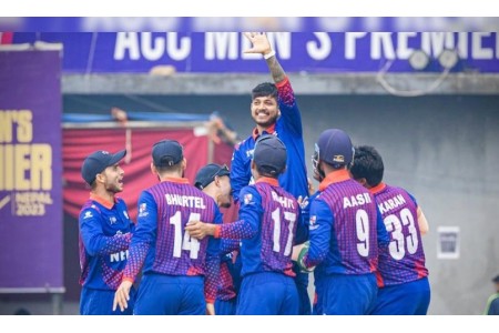 एसीसी प्रिमियर कपमा नेपालको शानदार सुरुआत, सन्दीपको पाँच विकेटपछि बहराइन ८७ रनमै अलआउट