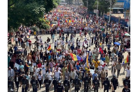 राप्रपाको काठमाडौंमा विरोध प्रदर्शन