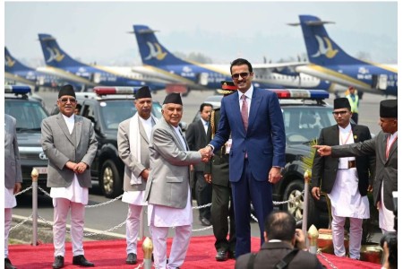 स्वदेश फर्किए कतारका कतारका राजा अमिर थानी