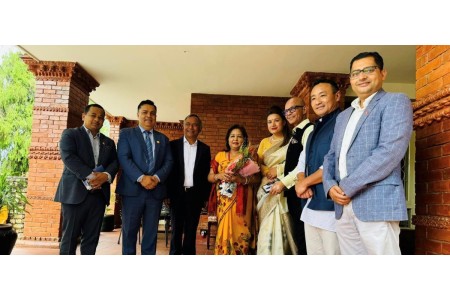 परराष्ट्रमन्त्री राणासँग एनआरएनए पदाधिकारीको भेटवार्ता