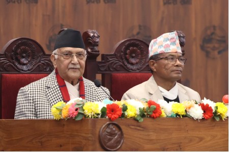 लुम्बिनी प्रदेश सभामा प्रधानमन्त्री ओली विशेष सम्बोधनः ‘अर्काले आएर देश बनाइदिँदैन, हामीले नै बनाउनुपर्छ’