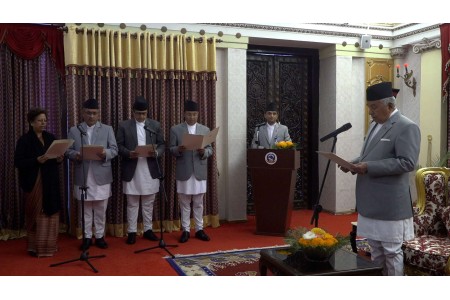 चार देशका राजदूतले लिए शपथ ग्रहण