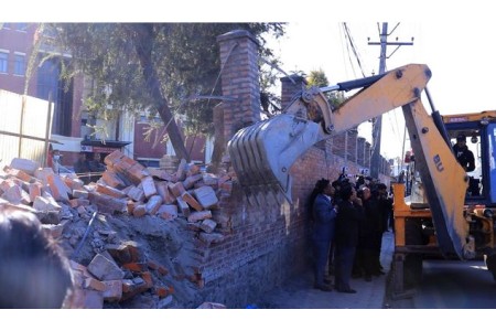 धोविखोला करिडोर क्षेत्रका अतिक्रमित संरचना भत्काउन सक्रिय प्राधिकरण