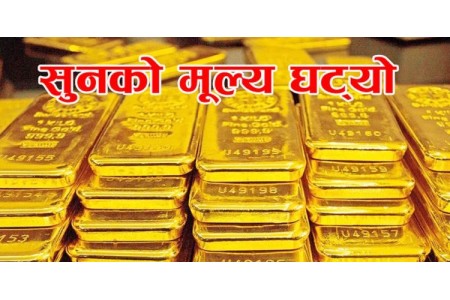 घट्यो सुनको मुल्य, कतिमा भइरहेको छ कारोबार ?