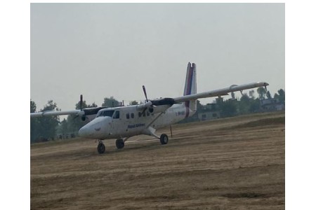 टीकापुर विमानस्थलमा आज परीक्षण उडान परीक्षण