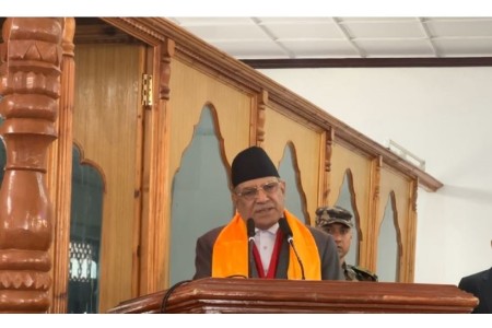 जलवायु परिवर्तनले पारेको असर न्यूनिकरण गर्न सरकार गम्भीर छ : प्रधानमन्त्री प्रचण्ड