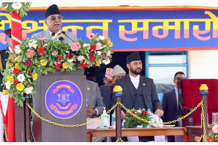पदीय दायित्वलाई कुशलतापूर्वक निर्वाह गरेर प्रहरीले राज्यप्रतिको जिम्मेवारी पूरा गर्नुपर्छ : प्रधानमन्त्री