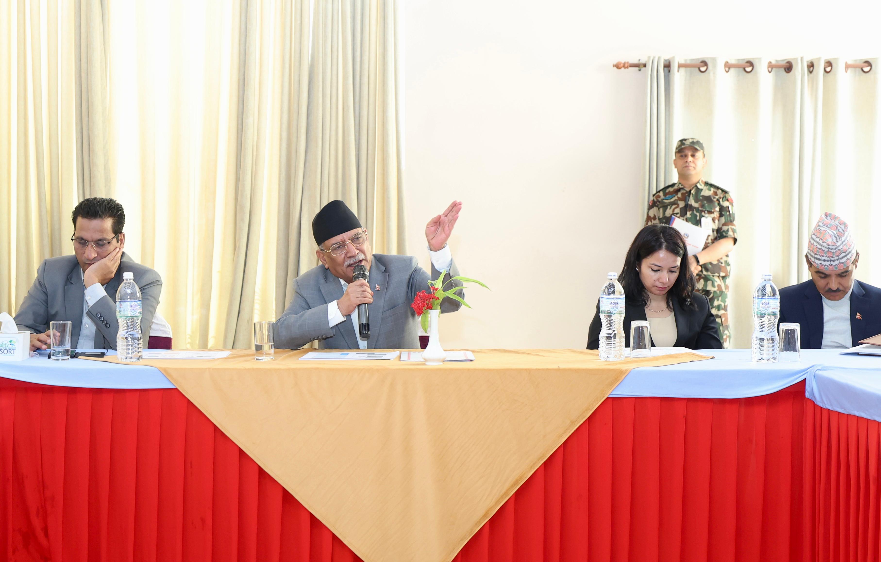 सुनकोशी मरिन डाइभर्सनको बाँकी काम निर्धारित समयमै सम्पन्न होस् : प्रधानमन्त्री दाहाल