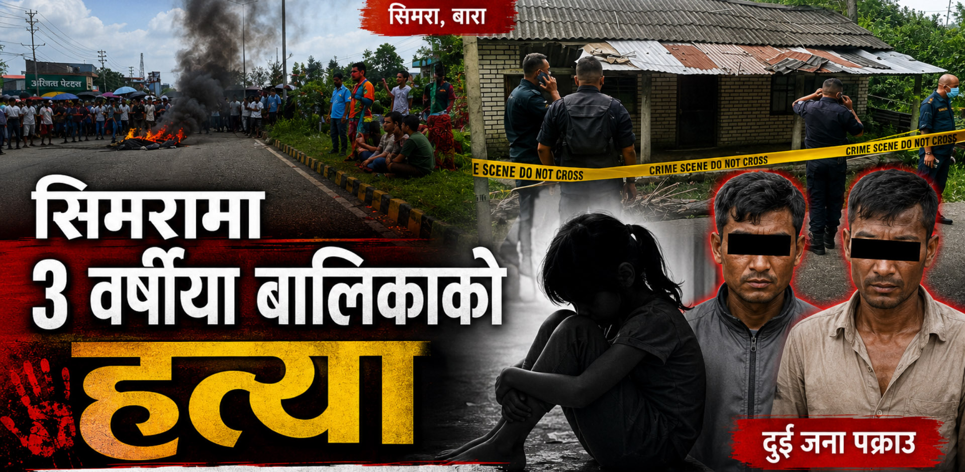 ३ वर्षीया बालिकाको हत्या, दुई जना पक्राउ