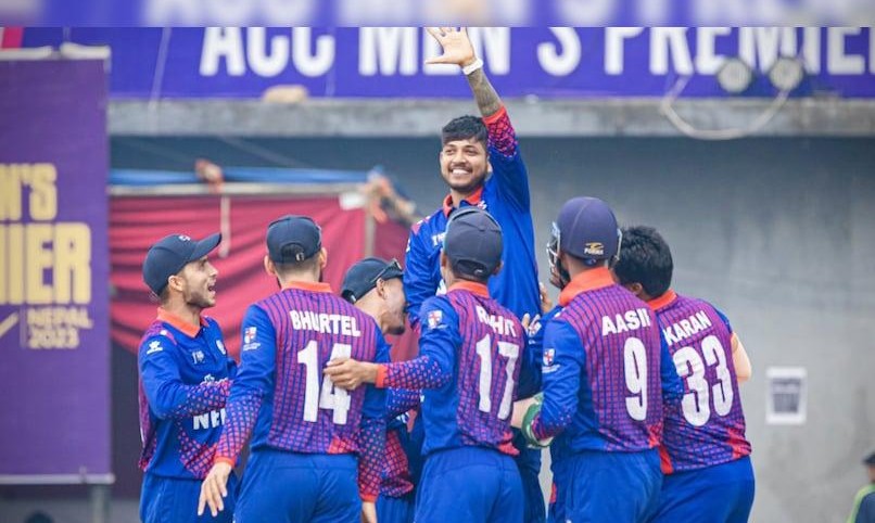 एसीसी प्रिमियर कपमा नेपालको शानदार सुरुआत, सन्दीपको पाँच विकेटपछि बहराइन ८७ रनमै अलआउट