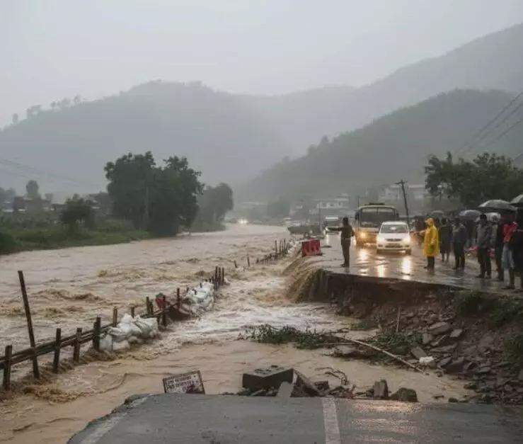 वर्षाले देशभरको सडक यातायात प्रभावित