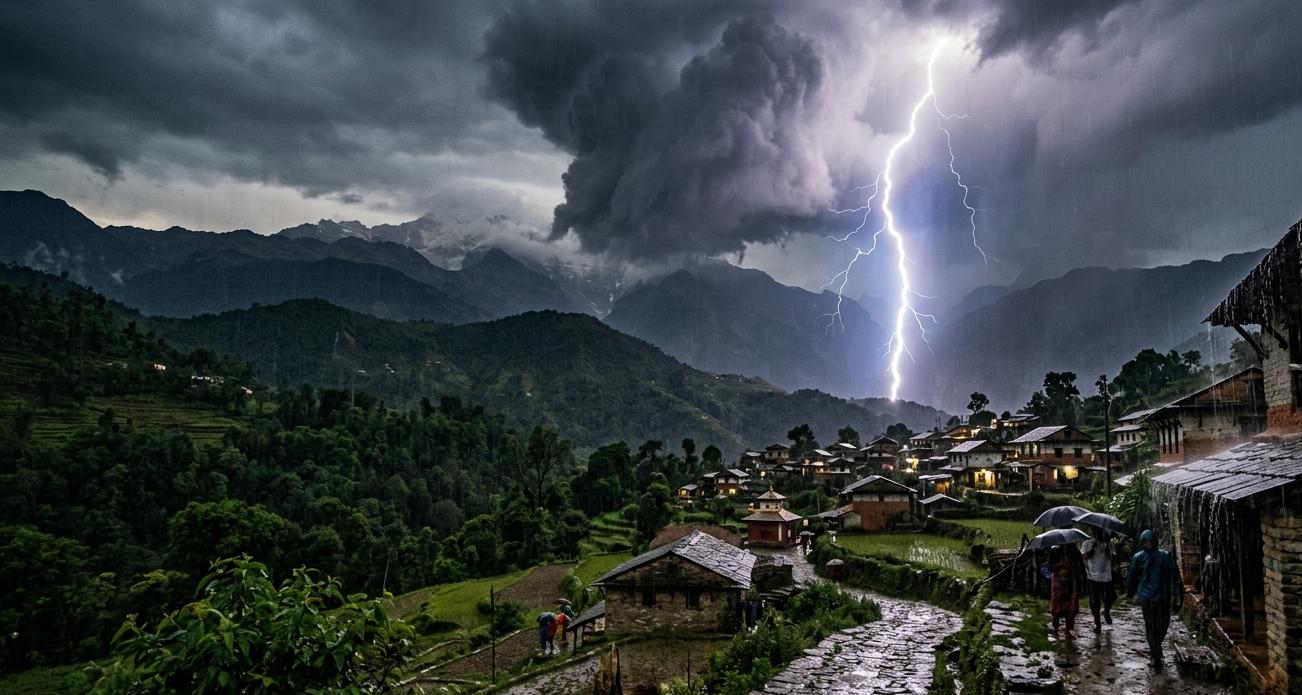 सङ्खुवासभामा चट्याङ लागेर एक जनाको मृत्यु, दुई घाइते