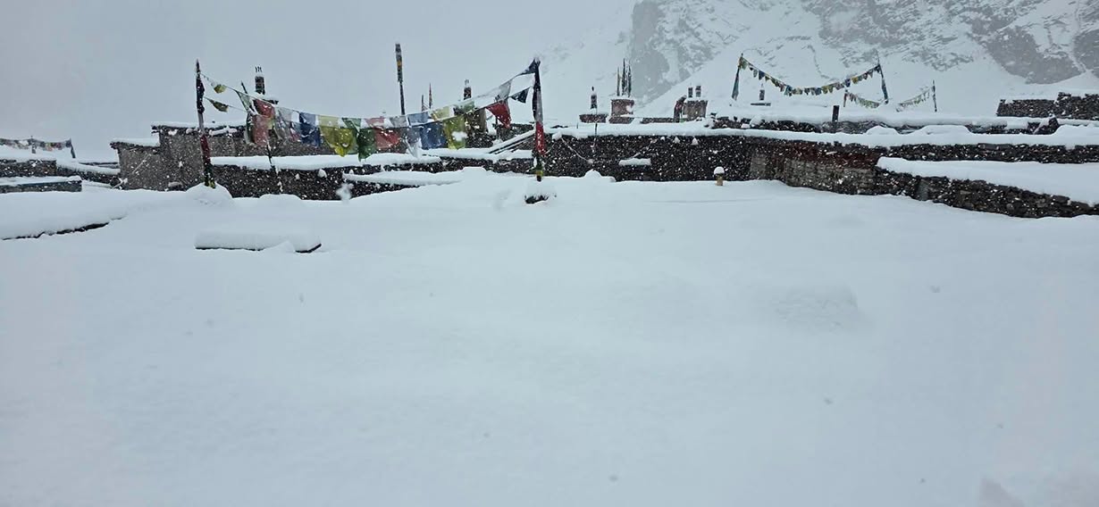 हुम्लाको नाम्खामा भारी हिमपात, जनजीवन प्रभावित