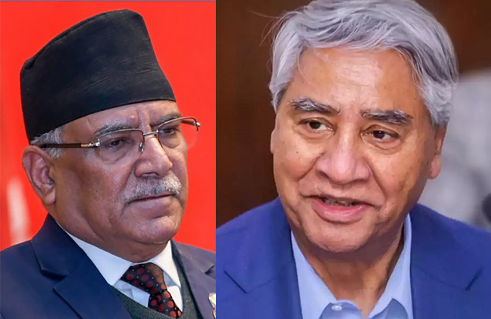 प्रधानमन्त्री दाहाल र कांग्रेसका सभापति देउवाबीच भेटवार्ता