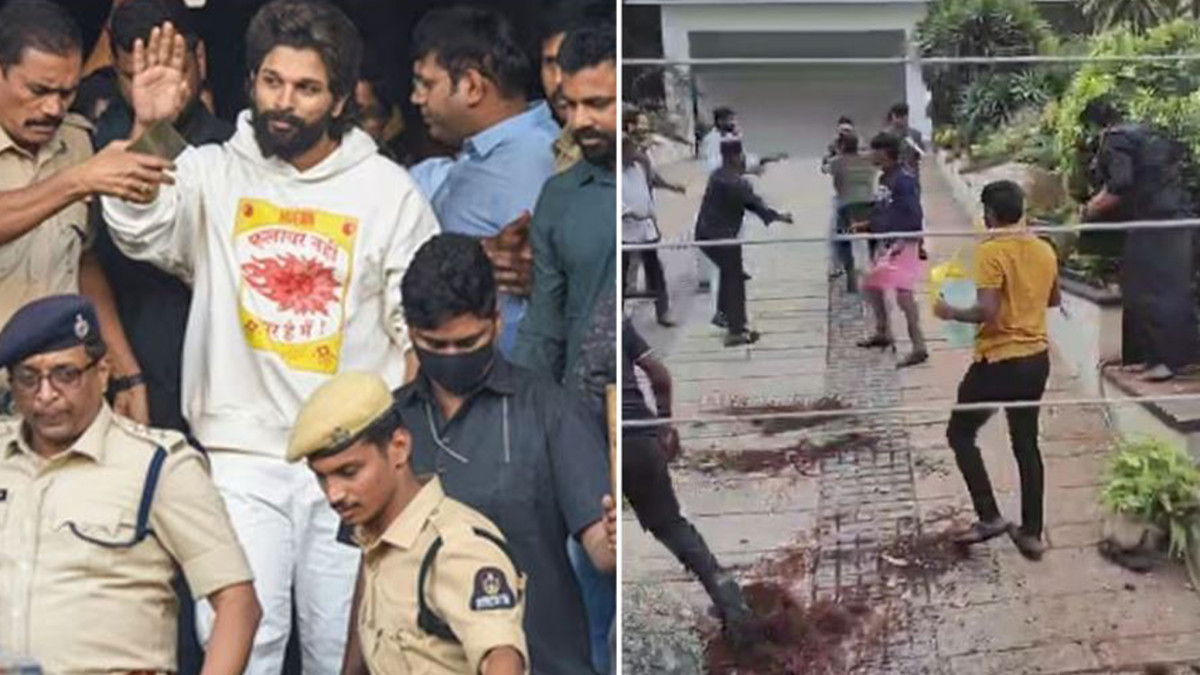 साउथ सुपरस्टार अल्लु अर्जुनको घरमा तोडफोड, ६ प्रदर्शनकारी पक्राउ