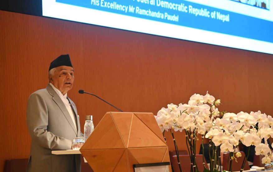 जेनेभामा राष्ट्रपति पौडेलको सम्बोधन, उठाए जलवायु परिवर्तन र श्रमको मुद्दा