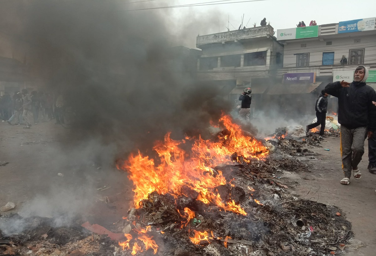 धनुषामा मस्जिद तोडफोडविरुद्ध वीरगन्जमा मुस्लिम समुदायको प्रदर्शन