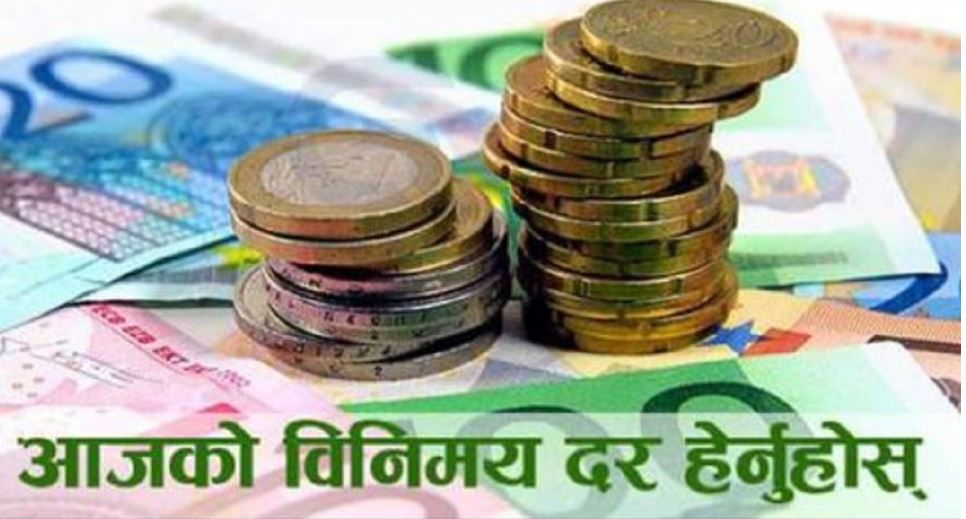 आजको विदेशी मुद्राको विनिमय दर कति ?
