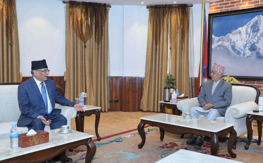 संसद्मा निरन्तर गतिरोध भइरहेका बेला प्रधानमन्त्री र राष्ट्रपतिबीच भेटवार्ता